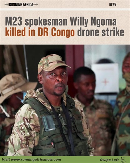 The Congolese army has reportedly used precision drone technology to take down a key M23 official in North Kivu. Will this blow to M23 command lead to a breakthrough for the FARDC, or will it spark a new wave of retaliation? Follow @runningafrica to find out! #DRC #M23 #RunningAfrica