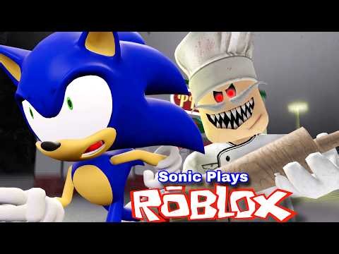 Sonic Plays: ROBLOX - Escape Papa Pizza's Pizzeria !!!