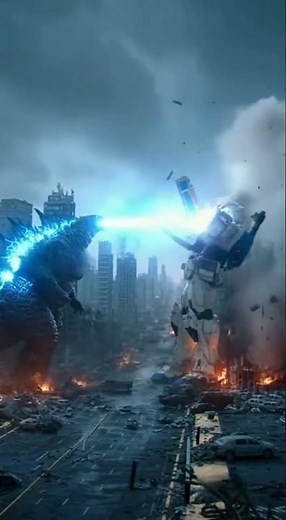 “Godzilla’s EMP Blast vs the Gundam Shield! #Godzilla #Gundam #EpicBattle