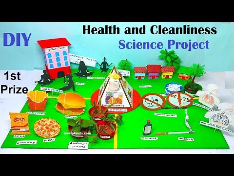 health and cleanliness project - health well being science project exhibition | diy | howtofunda