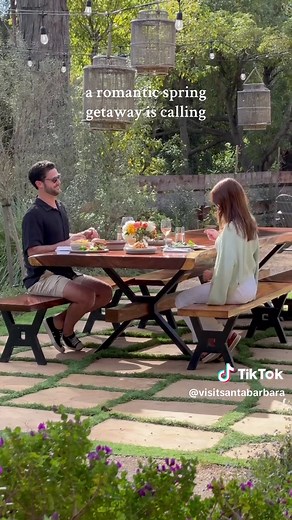 Experience a romantic getaway at El Encanto, a Belmond Hotel in Santa Barbara. The lush grounds and relaxing amenities make it the perfect place for a springtime escape. #SeeSB #SantaBarbara #Goleta #Summerland #California #Montecito #BeautifulDestinations #AmericanRivera #tiktoktravel