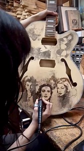 613K views · 16K reactions | Comin’ up! My signature pyrography chickies! Stay tuned ☀️⚡️✨懶 | Cindy Guitars | Facebook