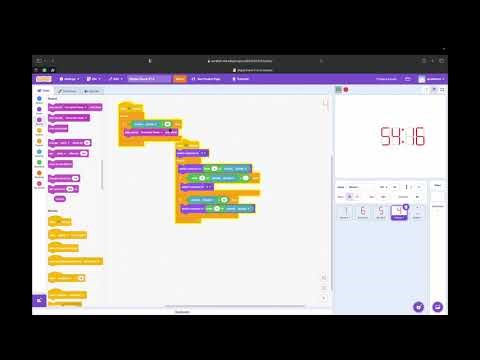 Digital Clock in #Scratch #Timelapse
