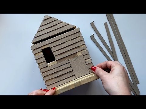 6 Ideas for miniature houses | DIY Miniature cardboard house | Cardboard craft idea