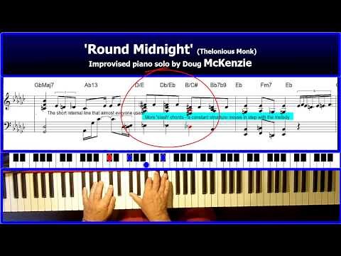 'Round Midnight' - solo jazz piano tutorial