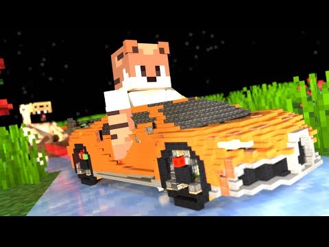 Working Car in Minecraft Cinematic | i animated a boggatti onto a boat on ice