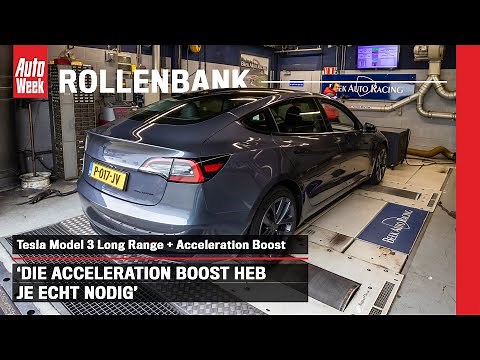 Tesla Model 3 LR + Acceleration Boost (2022) - Op de rollenbank