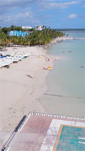 Boca Chica bliss: Drone views of Dominican Republic's majestic shoreline