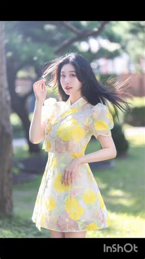 Korean look,soft girl energy Elegant & dreamy outfit today #FloralDress#AestheticOutfit#