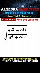 106K views · 4K reactions | Tricky Radical Exponential Expression Algebra Exercises with Sir Lando #rolandoasisten #AlgebraWithSirLando #algebra | Asisten and German Academy | Facebook