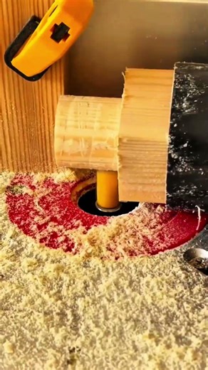 Wood pieces sanded smooth using spindle sander