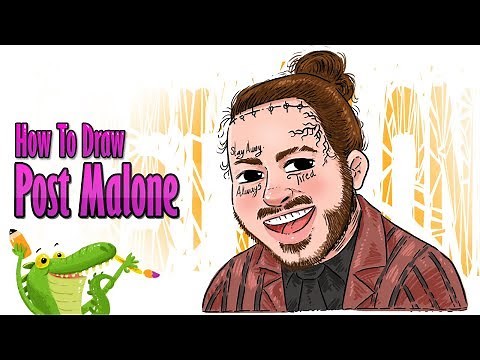 how to draw Post Malone step by step