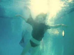 Underwater fashion photoshoot