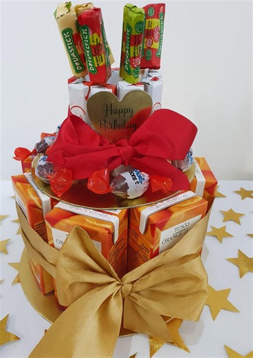Birthday Candy Cake Hamper: Unique Kids' Treat - Etsy