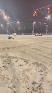 Dude ripping a snowmobile in downtown Toledo right down Cherry street! | Meteorologist Chris Vickers