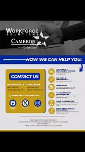 1.6K views | Admiring our services? Come visit us! Let’s get you started on your path to employment! | Workforce Solutions Cameron | Facebook