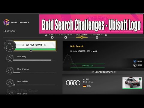 The Crew Motorfest Bold Search Challenges - Ubisoft Logo in Maui