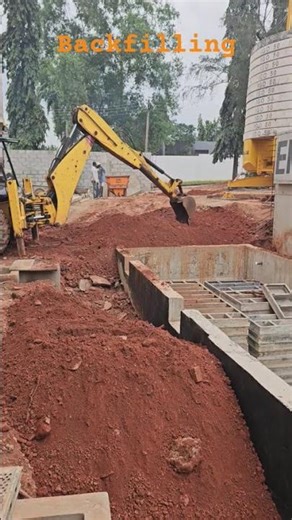 Backfilling around swimming pool #africa #ghana #construction #site #backfill