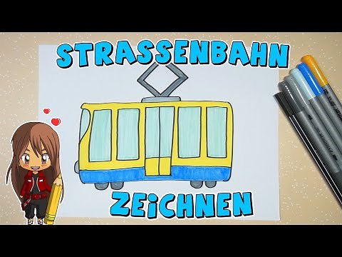 Straßenbahn einfach malen für Kinder | ab 6 Jahren | Malen mit Evi | deutsch