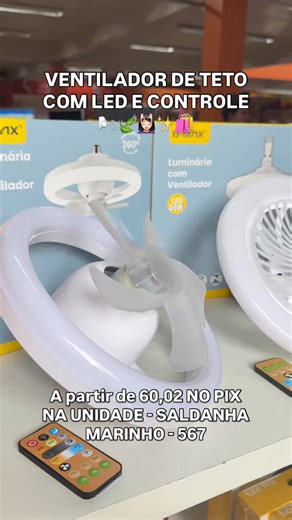 Shop Solutions Distribuidora Atacado - Shopee Física🔥🤑 on Instagram: "É ventilador + iluminação em um só produto 😍🙌 Além de deixar o ambiente super fresquinho, ainda ilumina com muito estilo 💡✨ E o melhor: controle remoto pra comandar tudo sem sair do lugar 😮‍💨👏 Conforto, praticidade e modernidade num produto só 💥💖 Perfeito pra sala, quarto ou escritório 🏡✨ 🌬️ Ventilação potente e silenciosa 💡 LED embutido (iluminação econômica) 🎮 Controle remoto para total praticidade 🏠 Design mo