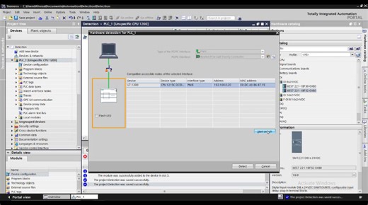 Detection And Upload In Tia Portal