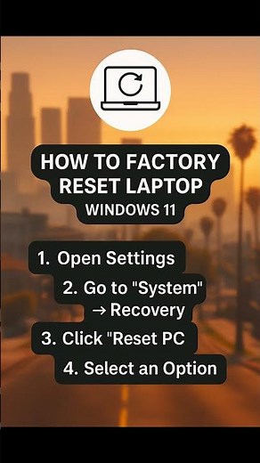 How to factory reset laptop Windows 11