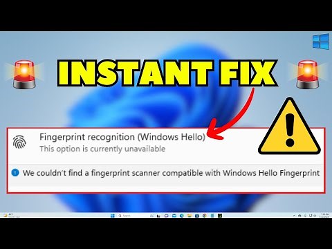 Windows Hello Fingerprint- This Option is Currently Unavailable (WINDOWS 11 FIX)