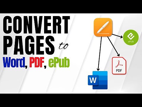 How to Export Pages to Word, PDF or ePub