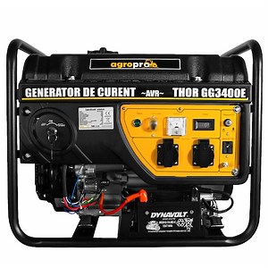 Generator curent profesional, AgroPro THOR GG 3400E, 3 KVA, 2 moduri de pornire, AVR automat, 7CP, monofazat - eMAG.ro