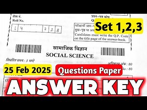 Class 10 SST Paper Answer key Set 1,2,3 🥺🤯| All set (sst) paper solution class 10 | CBSE 2025