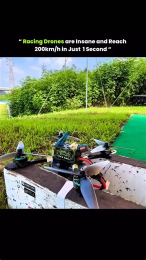 Explain everything 🧠 on Instagram: "Racing drones are insane and can reach 200km/h in just 1 second. Every part is designed for speed and precision, from the motors to the aerodynamics. They accelerate faster than most vehicles and handle sharp turns with incredible control. Flying them requires skill, quick reflexes, and precise maneuvering. Watching these drones race shows advanced technology in action and gives a thrilling glimpse of what extreme speed looks like. via : @mckfpv (no copyright