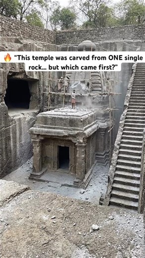 Indian pride #timelapse #construction #ancienthistory #ancientengineering #aiconstruction #ellora