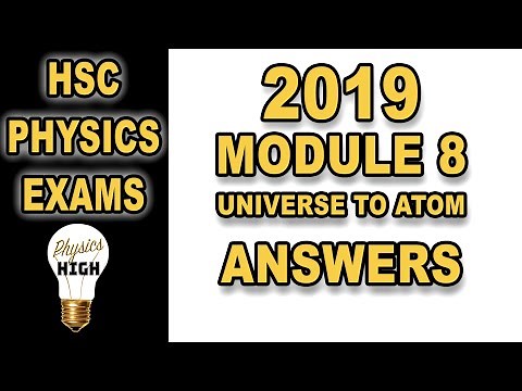 HSC 2019 Physics answers - M8 - Universe to the Atom