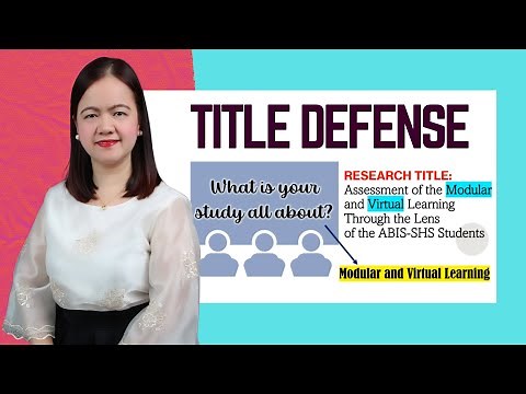 HOW TO ACE YOUR TITLE DEFENSE #QuestionsAskedDuringDefense #WithExampleAnswers
