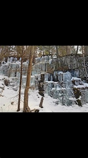 Peck Brook in the Annapolis Valley has a deeply carved ravine filled with ice walls and small waterfalls #waterfalls #novascotia | Benoit Lalonde