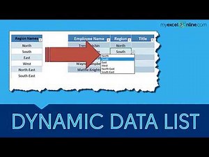 Dynamic Data Validation Drop Down List Using Excel Tables