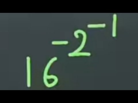 Simplify 16^-2^-1 | Power of Power Rule Explained | Exponent Rules | One and only Mathematics