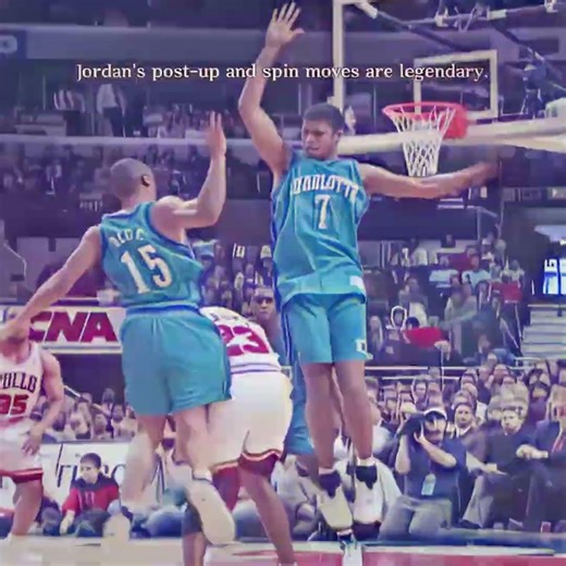 Jordan’s post moves are in a league of their own#MJ #NBA #basketball #fyp