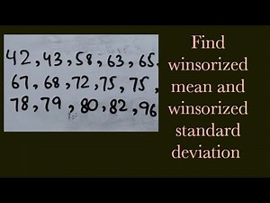 Winsorized Mean and Standard Deviation Explained | Advanced Statistics Tutorial |