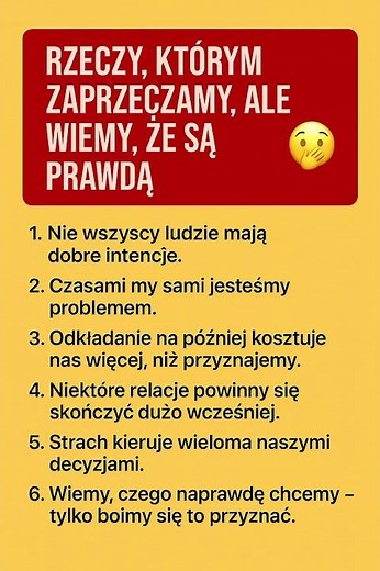 Rzeczy, które zaprzeczamy, ale wiemy, że są prawdą 🫢