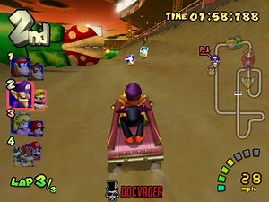 Waluigi stadium! Mario Kart Double Dash (Gamecube, 2003) | Docvader