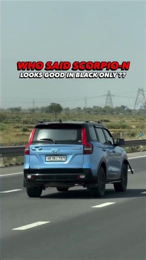 Mahindra Scorpio N Blue Edition 😱 Looks Better Than Black? 🔥 | SN Autoportal #shorts