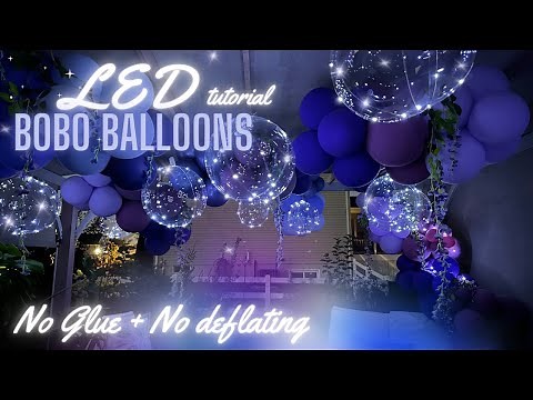 Glowing LED BoBo Clear Balloons with Lights - No Glue, No Adhesive, Won't Deflate!