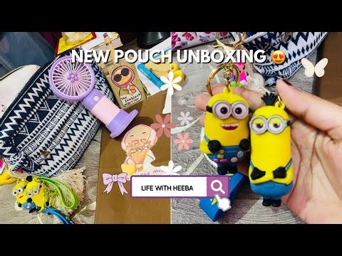 Unboxing Our New Pouch ✨ | Cute Collection 👜#dailyvlog #aestheticstationery #miniso
