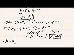 Binomial Probability Distribution - Mean, Variance and Moment Generating Function