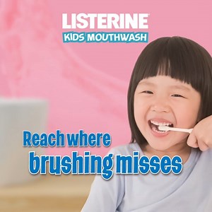Hey Parents! Struggling with bedtime oral care routines? Say hello to our brand NEW happy smiles with LISTERINE® Kids Mouthwash! 🍓 NEW LISTERINE® Kids Mouthwash is an alcohol-free mouthwash suitable for kids 6 years and above which checks all the boxes! ✔Kids Friendly Berry Taste ✔Zero Alcohol ✔Contains Fluoride to strengthen teeth and protect from cavities. ✔ It’s FUN! : Our formula removes germs and tints food particles that brushing may have missed , so your little ones can see them in the s