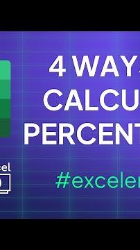 4 ways to calculate percentages in Excel