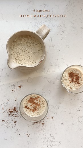 This clean version of Homemade eggnog is not only super yummy, but so much better for you than store bought since it’s made with just 6 whole food ingredients! You most likely have everything on hand to make it too! This recipe is just sweet enough, creamy, perfectly spiced, and so delicious! The perfect treat for the holidays! Bonus, it’s also a delicious base for ice cream haha! Comment RECIPE and I’ll send it right over! | Daphne Mae Photography