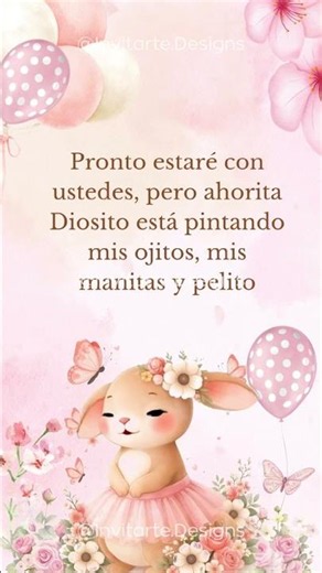 Invitación de Baby Shower de conejita