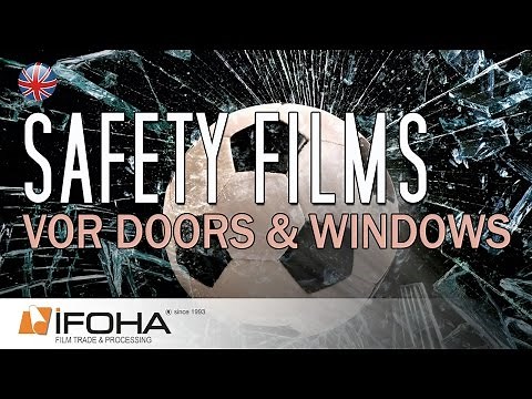 Apply safety-/ splinter-protection films correctly to glass. Protection against injuries & damage